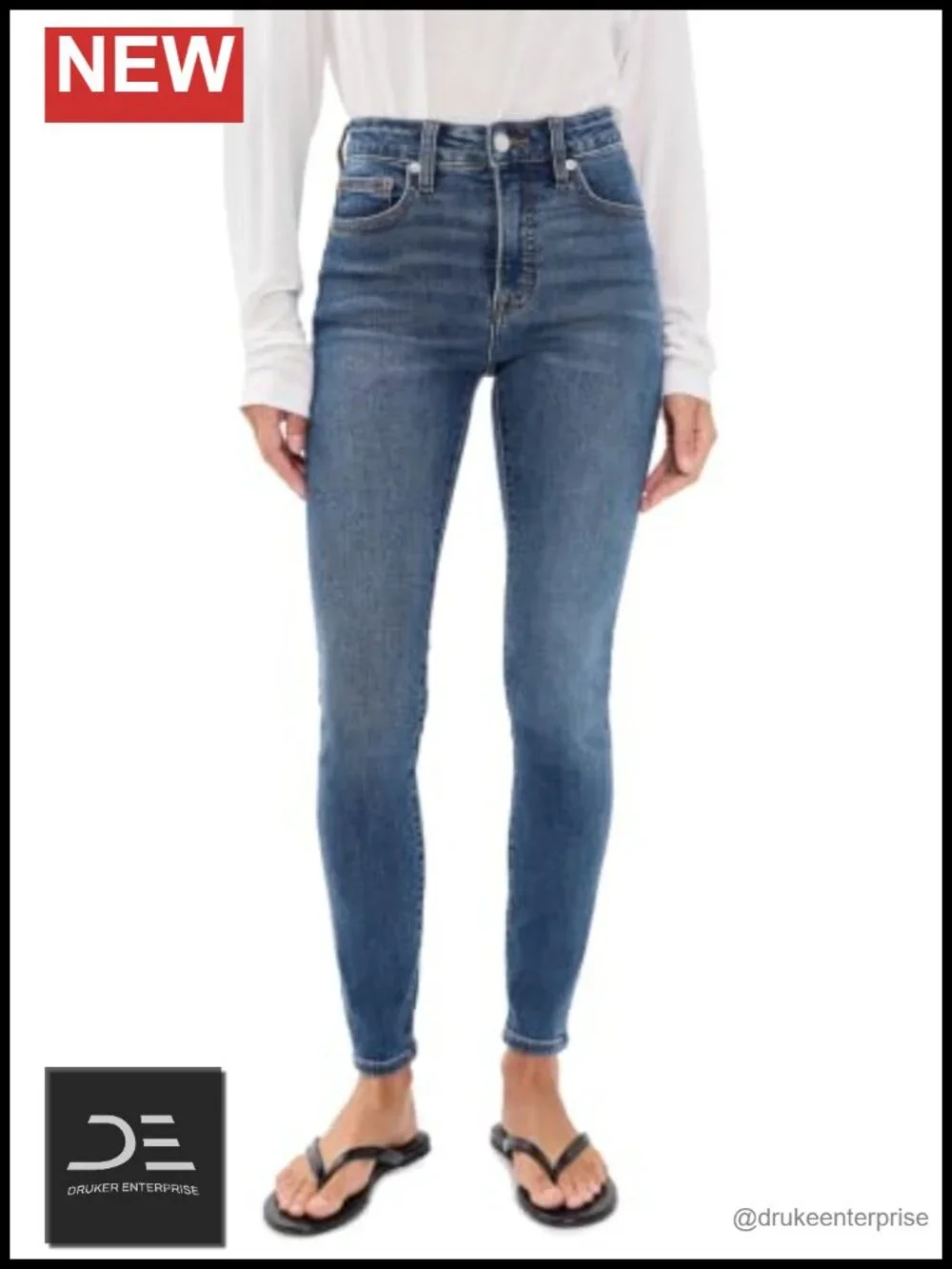 Good Legs Skinny Jeans Mid-Rise 98% Cotton Low-Stretch 5-Pocket